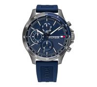 Tommy Hilfiger Montre Analogique Multifunction à Quartz pour Homme avec Bracelet en Silicone Bleu Marin - 1791721