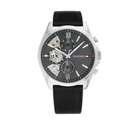 Tommy Hilfiger Montre Analogique Multifunction à Quartz pour Homme avec Bracelet milanais en Acier Inoxydable et en Piel