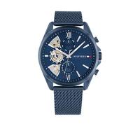 Tommy Hilfiger Montre Analogique Multifunction à Quartz pour Homme avec Bracelet milanais en Acier Inoxydable et en Piel