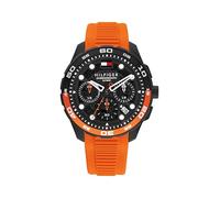 Tommy Hilfiger Montre Chronographe à Quartz avec Calendrier pour Homme avec Bracelet en Silicone Orange - 1792234