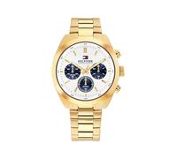 Tommy Hilfiger Montre Chronographe à Quartz pour Homme avec Bracelet en Acier Inoxydable de Couleur Dorée - 1710723