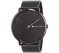 Tommy Hilfiger Montre Analogique à Quartz pour Homme avec Bracelet Milanais en Acier Inoxydable Noir - 1791464
