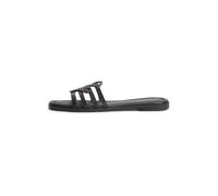Tommy Hilfiger Femme Th Script Flat Mule LTH Fw0fw09368 Sandales Plates, Black (Black), 40 EU