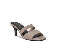 Tommy Hilfiger Femme Sporty Leather Mule FW0FW07640 Sandales à Talon, Gris (Smooth Taupe), 37 EU