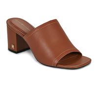 Mules femmes Tommy Hilfiger TH BLOCK HEEL MULE LTH Marron 39