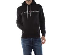 Tommy Hilfiger Sweat à Capuche Homme Core Tommy Logo avec Capuche, Noir (Jet Black), XL