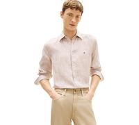 Tommy Hilfiger Chemise en lin Linen Bengal RF Mw0mw42400 manches courtes rayée santal L Homme