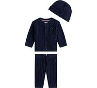 Tommy Hilfiger Newborn CABLE SET PANT + TOP W/BEANIE KN0KN02160 BLUE (Dark Night Navy) 9 Month