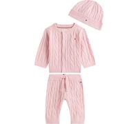 Tommy Hilfiger Newborn CABLE SET PANT + TOP W/BEANIE KN0KN02160 PINK (Duchess Pink) 18 Month