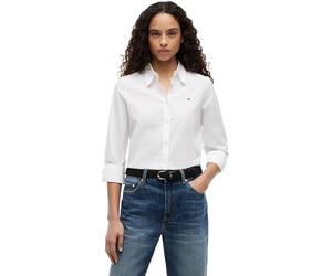 Tommy Hilfiger NOS Stretch Regular LS Shirt WW0WW43577 L/S Chemise, Th Optic White, 46, Blanc (Th Optique Blanc), 74