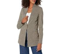 Tommy Hilfiger One Button Collarless Topper Suits Jacket Blazer, Multi Ligne Noire, 46 Femme
