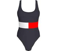 Tommy Hilfiger One Piece Ext Sizes Uw0Uw05853 Maillot de Bain Dos échancré, Blue (Dark Night Navy), M Women's