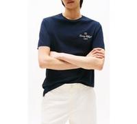 Tommy Hilfiger Outline Flag Script Tee Reg Fit Desert Sky Blue Taille: XL | T-shirts Basiques Outlet | Homme | Bleu