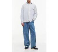 Tommy Hilfiger Oversized Stripe Oxford Providence Blue Taille: M | Casual chemises Outlet | Homme | Bleu