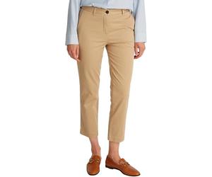 Tommy Hilfiger Pantalon Chino Femme Stretch Slim Coupe 7/8, Beige (Beige), 46