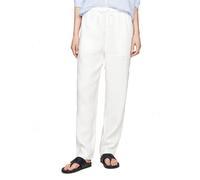 Tommy Hilfiger Pantalon Femme Casual Linen Pull on Pant Tapered Fit, Blanc (Th Optic White), 44