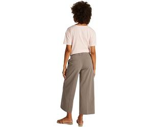 Tommy Hilfiger Pantalon Femme Wide Leg Crop Coupe 7/8, Marron (Tundra Brown), 38W