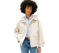 Tommy Hilfiger Parka courte utilitaire en coton et nylon pour femme, WW0WW48612, beige, S