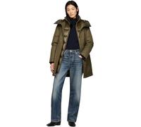 Tommy Hilfiger Parka Femme Nylon Mix Padded Parka Surpiquée, Multicolore (Army Green), XS