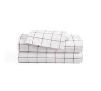 Tommy Hilfiger - Parure de lit, literie en Percale de Coton avec taie d'oreiller Assortie, Gracieuse et fraîche, de qualité supérieure (Carreaux de fenêtre Glasgow, Bleu, lit Simple)