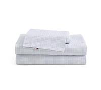Tommy Hilfiger - Parure de lit, literie en Percale de Coton avec taies d'oreiller Assorties, Gracieuse et fraîche, Essentiels pour la Maison (Carreaux de la Nouvelle-Angleterre Bleu, lit Double)