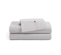 Tommy Hilfiger - Parure de lit, literie en Percale de Coton avec taies d'oreiller Assorties, Gracieuse et fraîche, éléments Essentiels pour la Maison (Gris, lit Double)