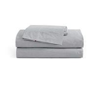 Tommy Hilfiger - Parure de lit, literie en Percale de Coton avec taies d'oreiller Assorties, Gracieuse et fraîche, Essentiels pour la Maison de qualité supérieure (Bleu Marine, lit Simple XL)