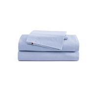 Tommy Hilfiger - Parure de lit, literie en Percale de Coton délavé avec taies d'oreiller Assorties, Gracieuse et fraîche, éléments Essentiels pour la Maison (Bleu, lit Simple XL)