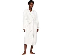 Tommy Hilfiger Peignoir de Bain Femme Fleece Robe avec Poches, Blanc (Ivory), L