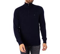 Vêtements Tommy Hilfiger Pima Org Ctn Cashmere Zip Mock pour Accessoires L Bleu