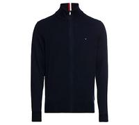Tommy Hilfiger Pima ORG CTN Cashmere Zip Thru MW0MW28050 Cardigans, Bleu (Desert Sky), XL Homme