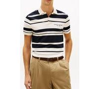 Tommy Hilfiger Pique Multi Stripe Polo Ivory Petal/desert Sky Taille: L | T-Shirts Outlet | Homme | Blanche