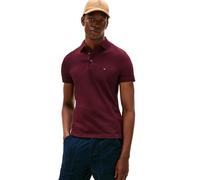 Tommy Hilfiger Polo à Manches Courtes pour Homme Coupe ajustée avec Stretch et Coton piqué Bio Polo à Manches Courtes en Coupe ajustée avec Coton piqué Stretch et Bio, Bordeaux Profond, XL