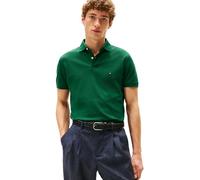 Tommy Hilfiger Polo à Manches Courtes pour Homme, Coupe Droite, avec Stretch et Coton piqué Biologique, Vert ornemental, XXL
