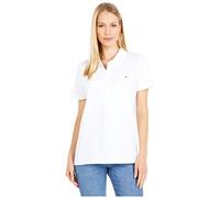 Tommy Hilfiger Polo classique pour femme (standard et grande taille), blanc, Taille S