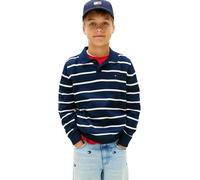 Tommy Hilfiger Polo Collar Sweater Ls Kb0kb10252 Chandails, Blue (Dark Night Navy Stripe), 3 Ans Garçon
