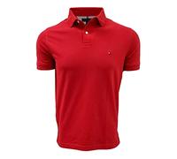 Tommy Hilfiger - Polo droit extensible pour homme, Rouge pomme, Taille M