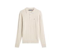 Tommy Hilfiger - Polo en maille torsadée - Homme - Pulls - Beige - Taille: L