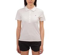 Tommy Hilfiger Polo Femme Manches Courtes 1985 Slim Pique Slim, Blanc (Ecru), XS