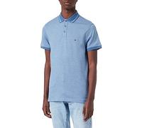 Tommy Hilfiger Polo Homme Manches Courtes Pretwist Mouline, Bleu (Blue Coast/Weathered White Moulin), M