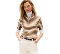 Tommy Hilfiger Polo Manches Courtes Femme 1985 Pique Regular Fit, Marron (Hunter Brown/Ecru STP), L
