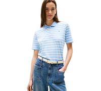 Tommy Hilfiger Polo Manches Courtes Femme 1985 Pique Regular Fit, Multicolore (Breton STP Vessel Blue/Ecru), M