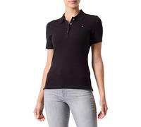 Tommy Hilfiger Polo Manches Courtes Femme 1985 Polo Slim Fit, Noir (Black), L