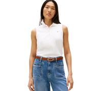 Tommy Hilfiger Polo Manches Courtes Femme 1985 Slim Fit, Blanc (Ecru), S