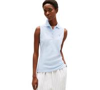 Tommy Hilfiger Polo Manches Courtes Femme 1985 Slim Fit, Bleu (Breezy Blue), S