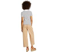 Tommy Hilfiger Polo Manches Courtes Femme 1985 Slim Pique Slim Fit, Multicolore (Breton Ecru/Dark Night Navy STP), S