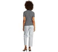 Tommy Hilfiger Polo Manches Courtes Femme 1985 Slim Pique Slim Fit, Multicolore (Dark Night Navy/Ecru STP), M