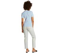 Tommy Hilfiger Polo Manches Courtes Femme 1985 Slim Pique Slim Fit, Multicolore (Ecru/Blue Spell STP), L