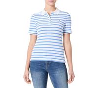 Tommy Hilfiger Polo Manches Courtes Femme 1985 Slim Pique Slim Fit, Multicolore (Ecru/Blue Spell STP), S