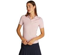 Tommy Hilfiger Polo Manches Courtes Femme 1985 Slim Pique Slim Fit, Rose (Foggy Pink), XS